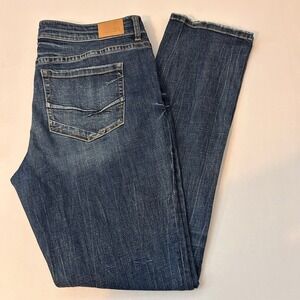 BKE Denim Victoria Jeans Womens 38x34 Blue Mid Rise Straight‎ Leg Stretch Casual